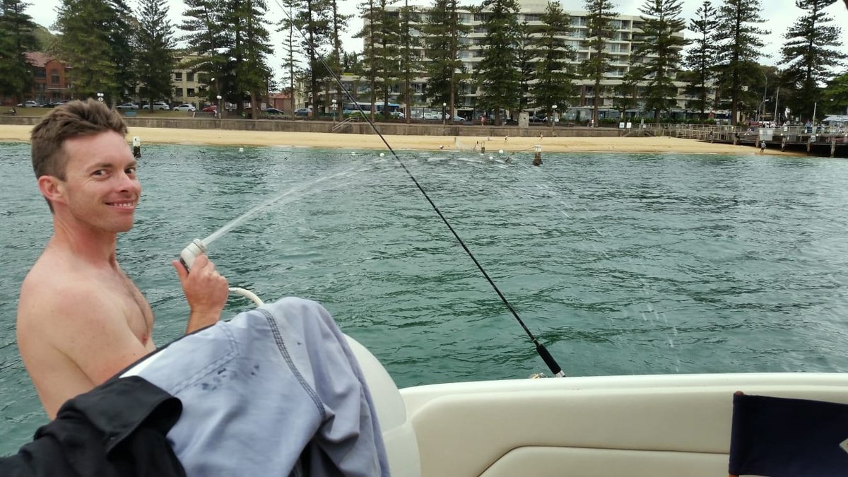 Pete on the boat